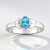 Anello in argento con Apatite Blu