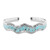 Kingman Blue Mojave Turquoise Silver Bangle (Jones Lee)