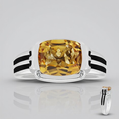 Anello in argento con Citrino (Remy Rotenier)