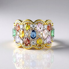 Anello in argento con Zaffiro Blu (Gems en Vogue)