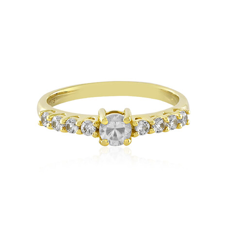 Gouden ring met een zirkoon