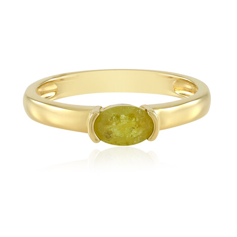 Anillo en plata con Zafiro amarillo de Madagascar