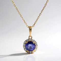 Collana in oro con Tanzanite AAA