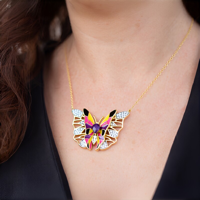 Collier en argent et Améthyste