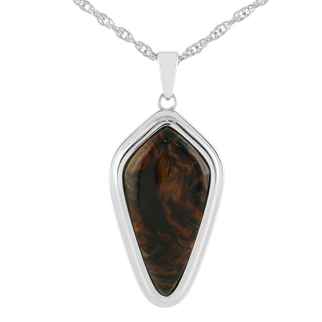 Collana in argento con Pietersite Dorata