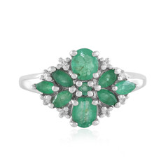 Bague en argent et Emeraude de Zambie