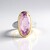 Anello in argento con Ametista Rose de France (Adela Silber)