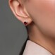Boucles d'oreilles en argent et Topaze rose