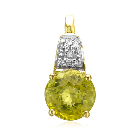 Gouden hanger met een koper toermalijn