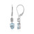 Pendientes en plata con Topacio azul cielo