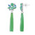 Pendientes en plata con Calcedonia verde (KM by Juwelo)