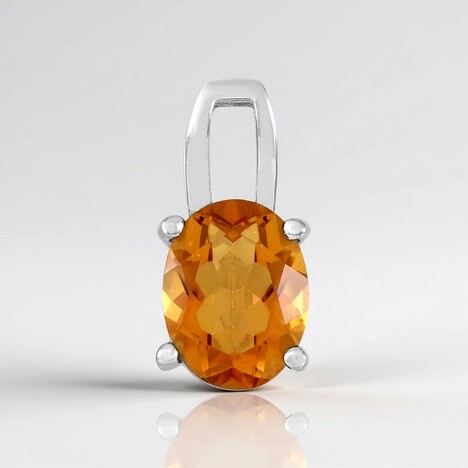 Ciondolo in argento con Quarzo Arancione