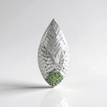 Ciondolo in argento con Diopside Russo (SAELOCANA)