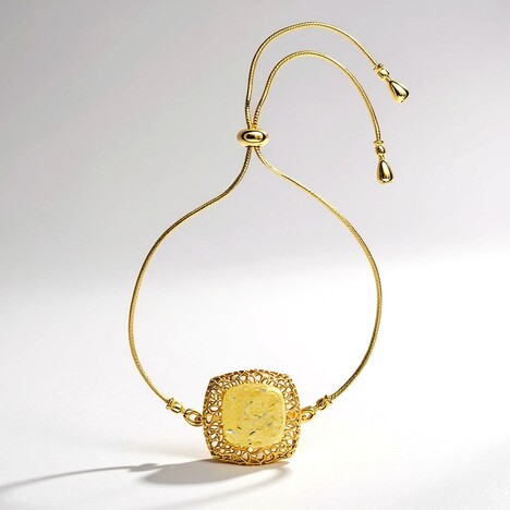 Bracciale in argento con Ambra Baltica Limone (dagen)