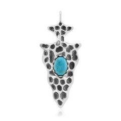 Colgante en plata con Turquesa azul del Mohave Kingman (Jones Lee)