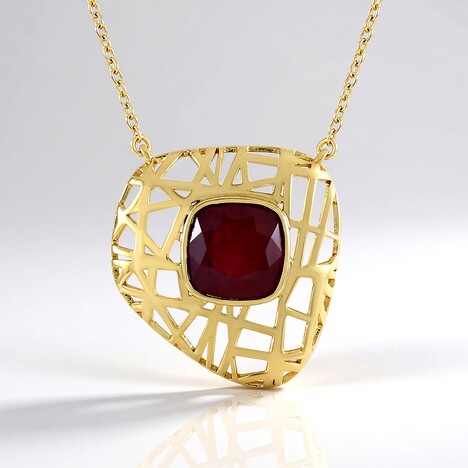 Collana in argento con Rubino del Madagascar (Ornaments by de Melo)