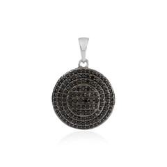 Schwarzer Spinell-Silberanhänger