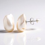Orecchini in argento con Perla d'Acqua Dolce Bianca (TPC)