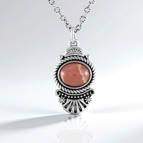 Collana in argento con Rodocrosite (Desert Chic)