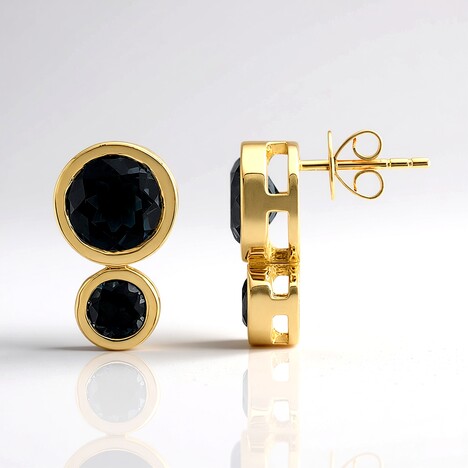 Orecchini in oro con Topazio Blu Londra