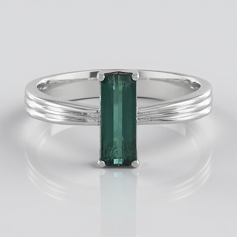Anello in oro con Tormalina Verde di Benedito (Adela Gold)