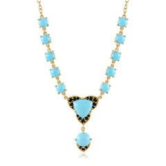 Collar en plata con Turquesa bella durmiente (Faszination Türkis)