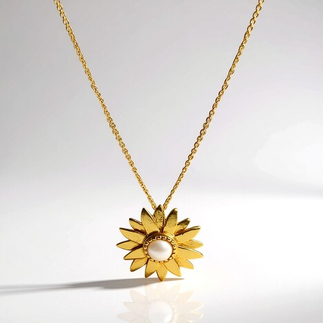 Collana in argento con Perla d'Acqua Dolce Bianca (Joias do Paraíso)