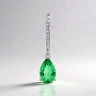 Pendentif en argent et Quartz vert émeraude