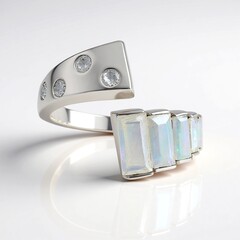 Anello in argento con Opale di Welo AAA (de Melo Essence)