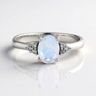 Bague en argent et Opale Welo
