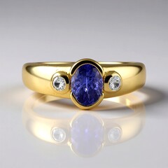 Anello in argento con Tanzanite (Adela Silber)