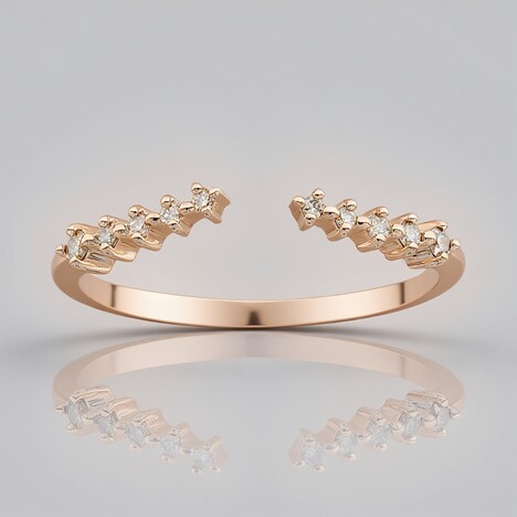 Anello in oro con Diamante Rose de France SI1 di Argyle (Annette)