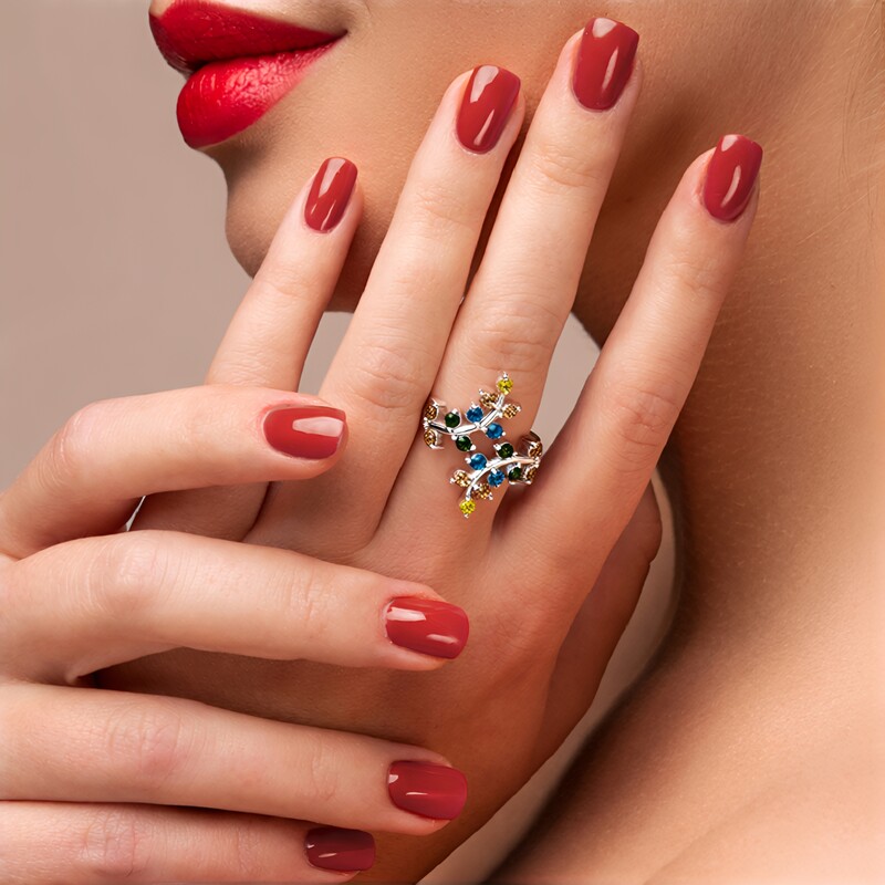 Anillo en oro con Diamante chocolate I2 (SUHANA)