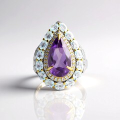 Anillo en plata con Amatista Rosa de Francia