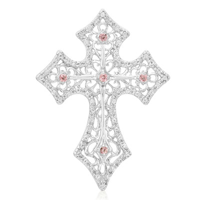 Pink Tourmaline Silver Pendant