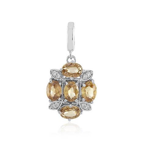 Colgante en plata con Zircón amarillo canario