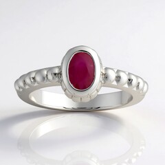 Anello in argento con Rubino della Birmania (Pallanova)