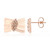 Boucles d'oreilles en argent et Diamant rose Argyle I1 (Annette)