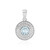 Pendentif en argent et Topaze bleu ciel