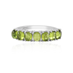 Anillo en plata con Vesuvianita