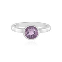Bague en argent et Améthyste Rose de France