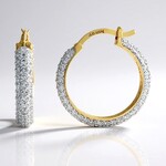 Orecchini in argento con Topazio Bianco