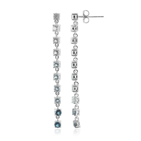 White Topaz Silver Earrings
