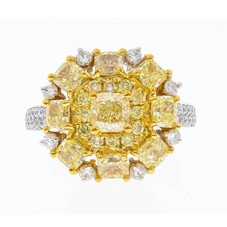 Gelber SI2 Brillant-Goldring (CIRARI)