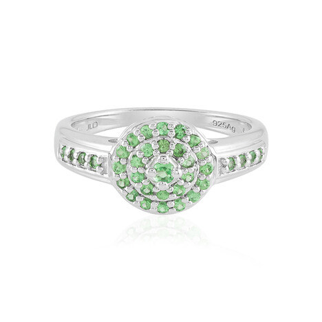 Anello in argento con Tsavorite della Tanzania