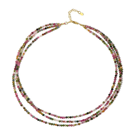 Zilveren halsketting met toermalijnen