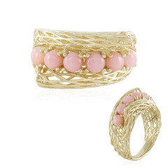 Pinkfarbener Opal-Goldring (Ornaments by de Melo)