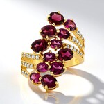Anello in argento con Rodolite