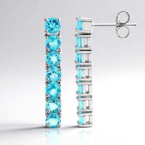 Orecchini in argento con Apatite Blu (de Melo Essence)
