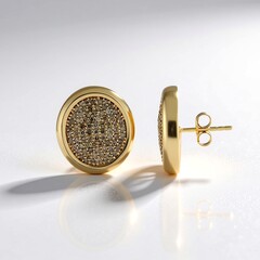 Orecchini in oro con Diamante Champagne I2 (de Melo Gold)